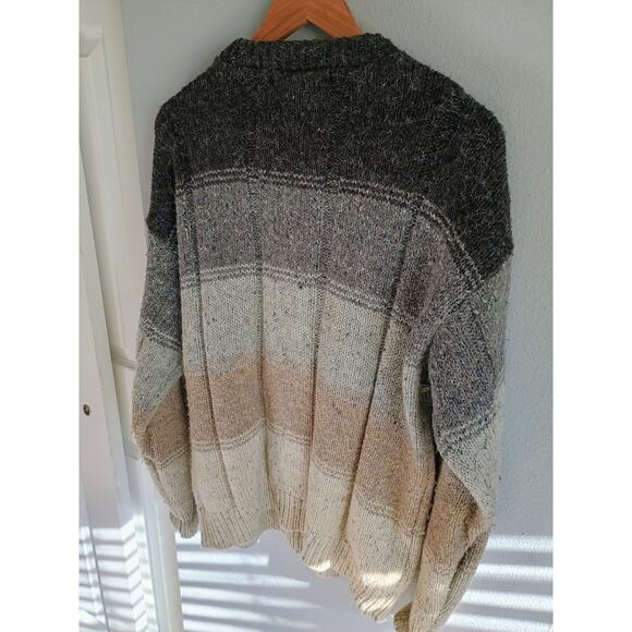 VTG Claybrooke Outdoors wool blend sweater color block design L eclectic grandpa - Picture 8 of 16
